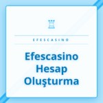 Efescasino hesap oluşturma formunu gösteren bir dizüstü bilgisayar.